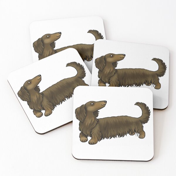 Item preview, Dog - Long Haired Dachshund - Brown and Tan designed and sold by Jennifer Stolzer.
