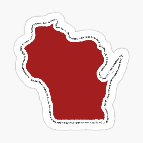 Wisconsin Words Sticker