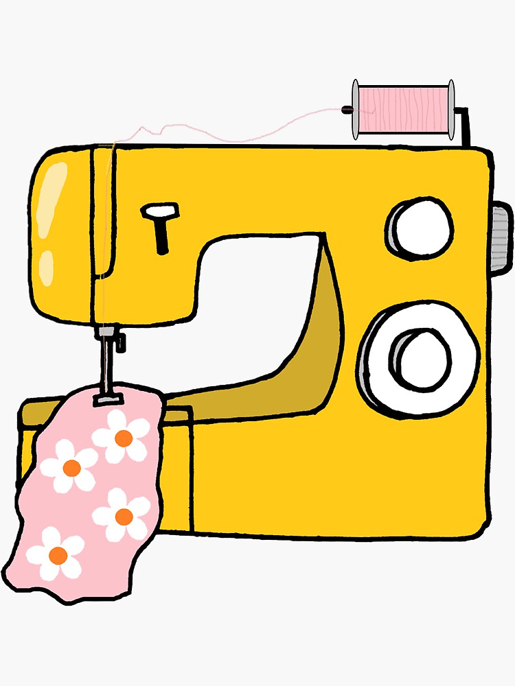 Sewing Machine Sticker for Sale by MarthaLouise