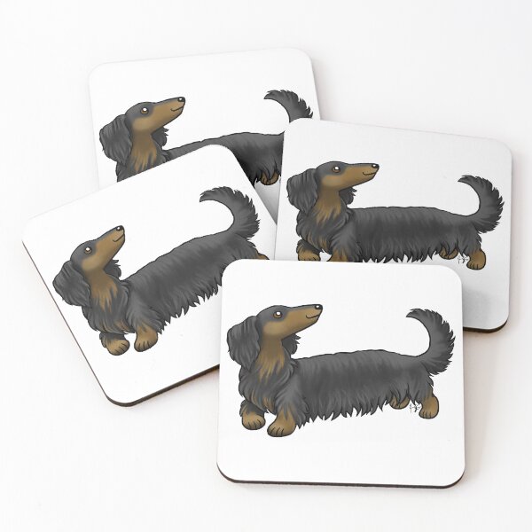 Item preview, Dog - Long Haired Dachshund - Black and Tan designed and sold by Jennifer Stolzer.