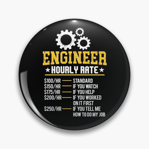 Item preview, Funny Engineer Hourly Rate Engineering Design Labor Rate Gear designed and sold by DynamicDesign.