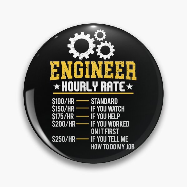 Item preview, Funny Engineer Hourly Rate Engineering Design Labor Rate Gear designed and sold by DynamicDesign.