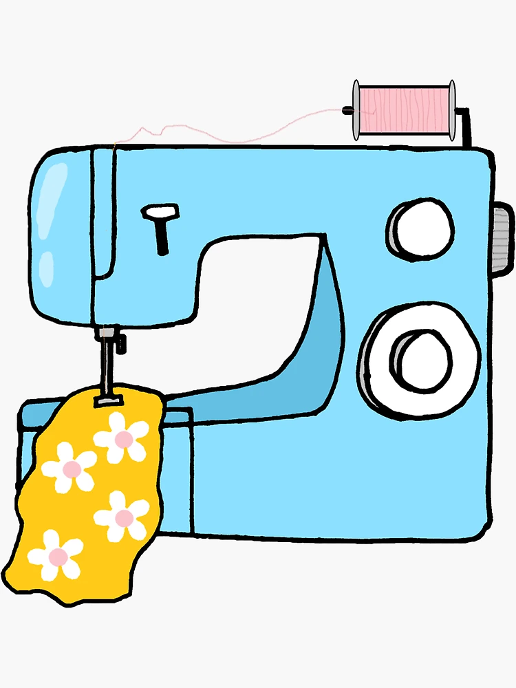 Pink Sewing Machine Sticker by YumeeCraft