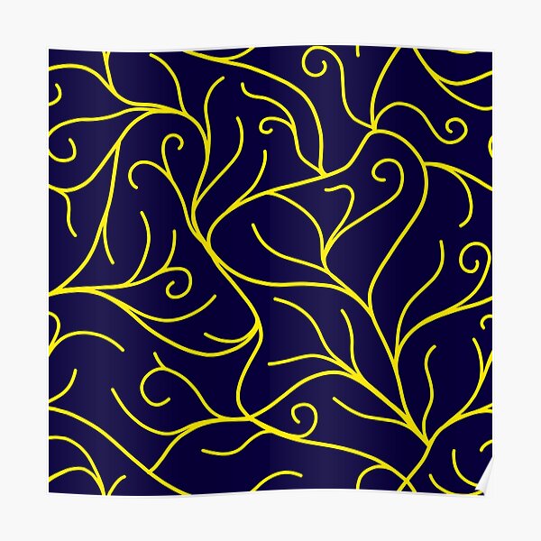 Blue Velvet, Golden Vines Poster