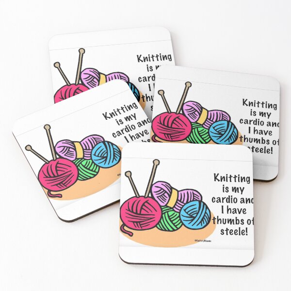 Item preview, Knitting is my cardio designed and sold by KnitzyBlonde.