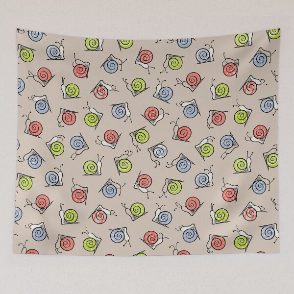 Item preview, Snails on Beige  designed and sold by saint-shores.
