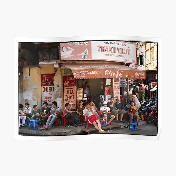 Vietnam - Hanoi - Old Quarter cafe/bar Poster
