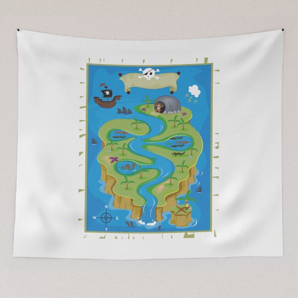 Item preview, Funny Treasure map cartoon gift designed and sold by hasnimed.