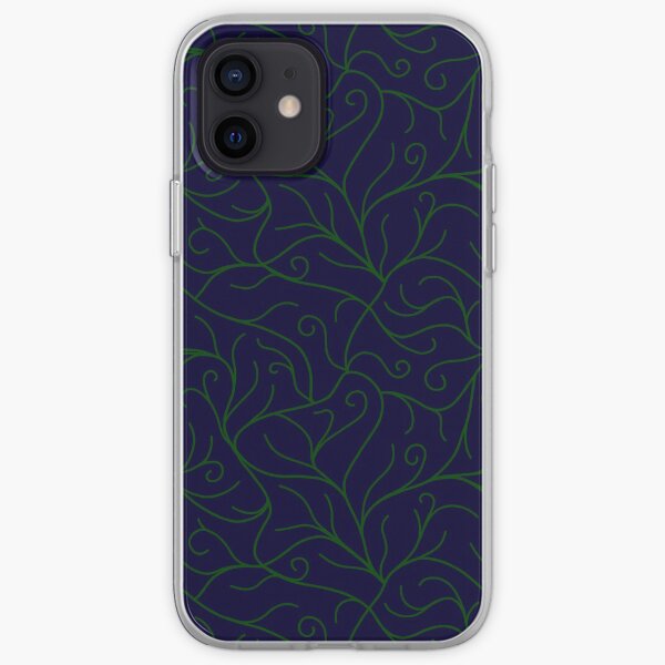 Blue Velvet, Green Vines iPhone Soft Case