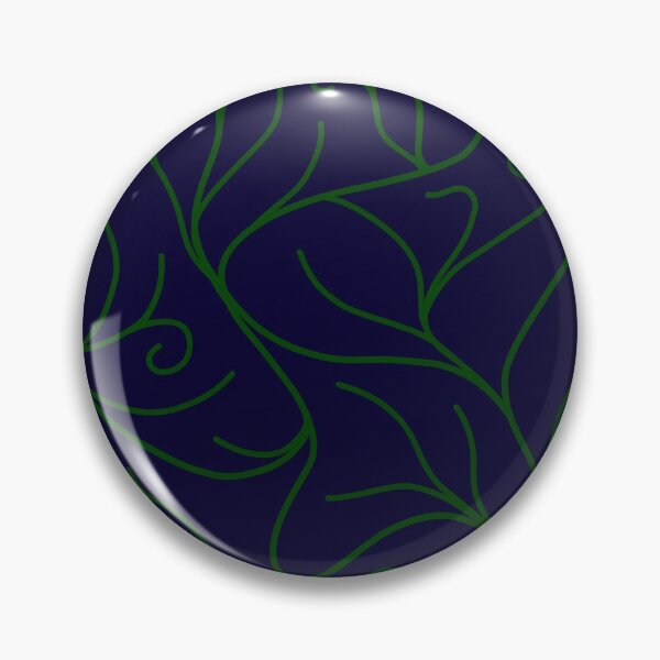 Blue Velvet, Green Vines Pin