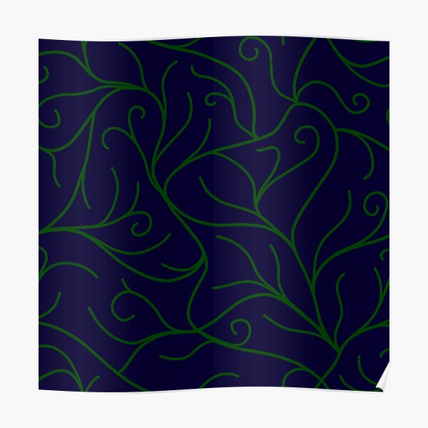 Blue Velvet, Green Vines Poster