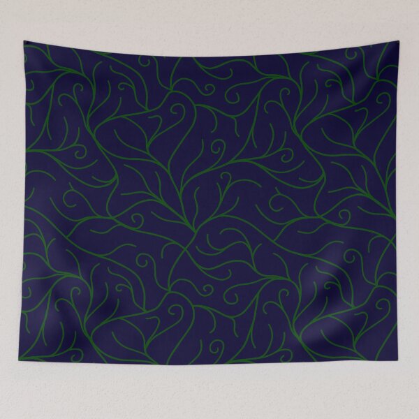 Item preview, Blue Velvet, Green Vines designed and sold by StephOBrien.