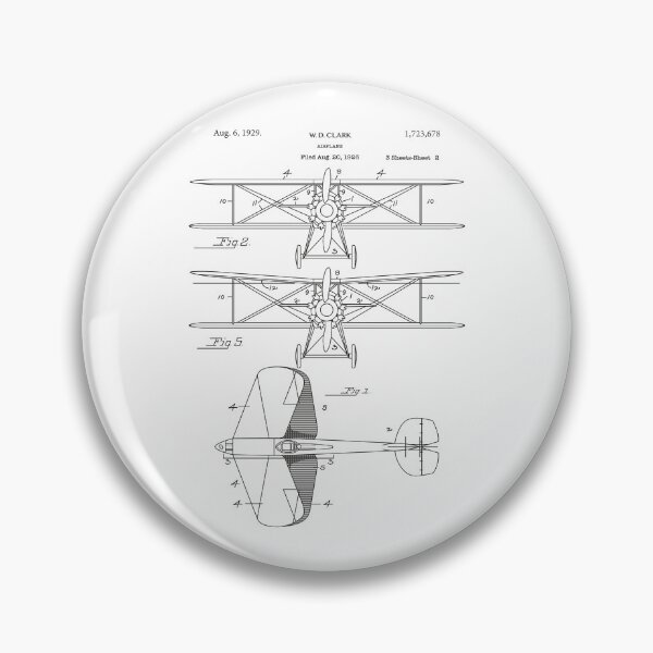 Item preview, 1929 Biplane Patent Airplane Schematic Aviation Pilot Gear designed and sold by DynamicDesign.