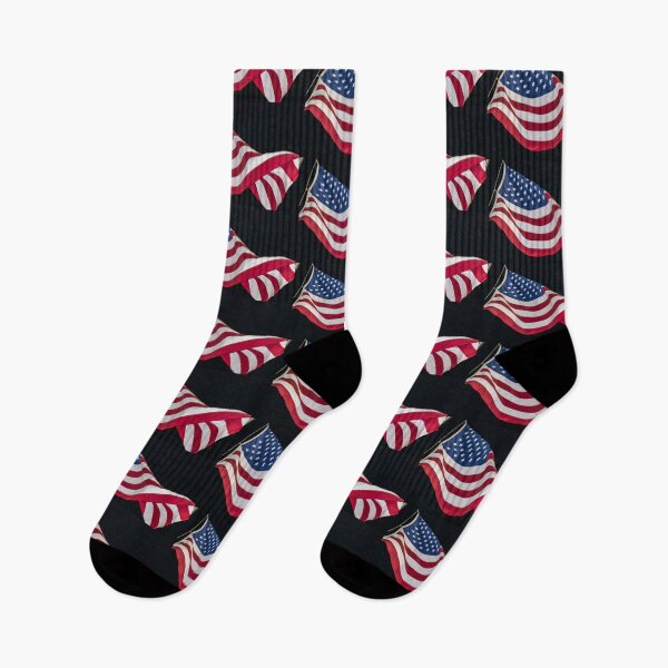Item preview, American flag against black backdrop designed and sold by Dianes-ART47.