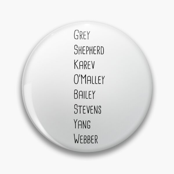 Item preview, grey's names designed and sold by Hannahmac02.