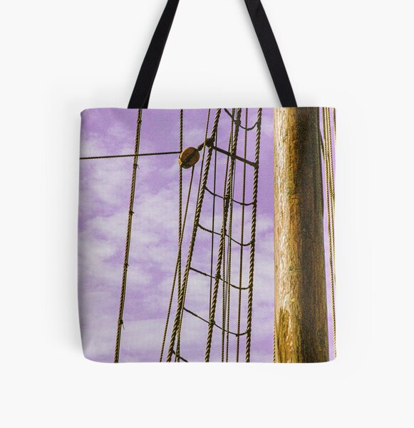 Sailship Rigging All Over Print Tote Bag