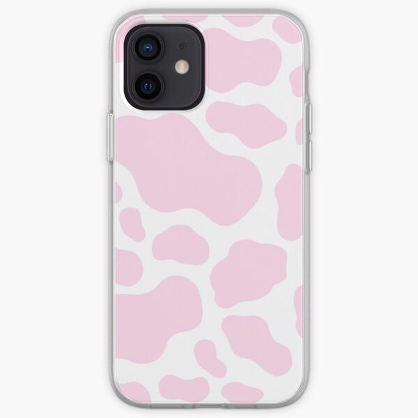 Estampado de vaca rosa Funda blanda para iPhone