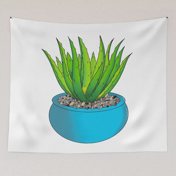 Item preview, Blue Potted Aloe Plant designed and sold by AloeThere.