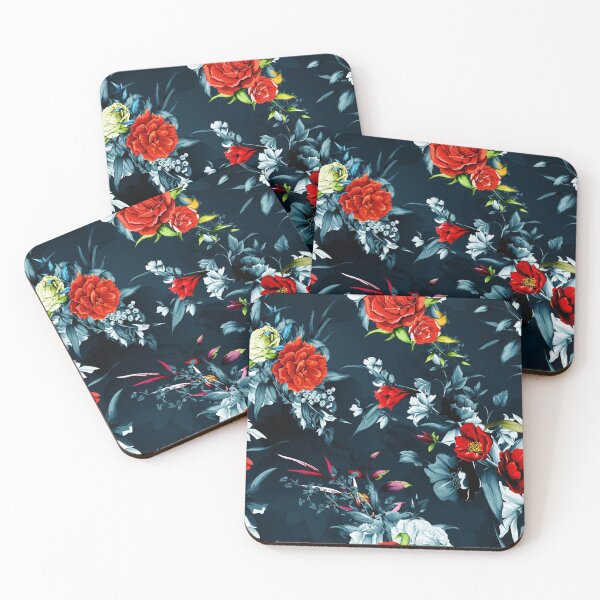Item preview, Red rose and colorful flowers pattern designed and sold by Rakesh Murugan.