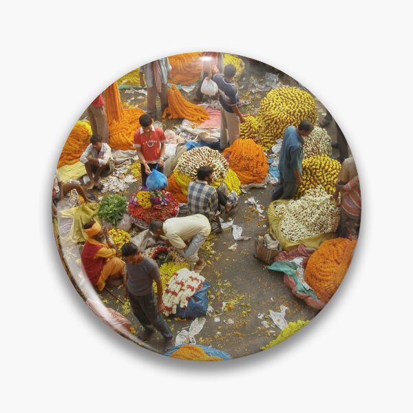 Item preview, Howrah bridge flower market Calcutta designed and sold by GerryS.