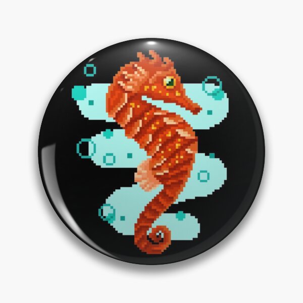 Aperçu de l'œuvre Petit hippocampe mignon pixelisé créée et vendue par HopeDetour.