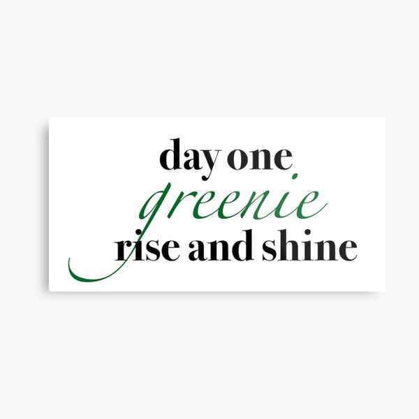 day one greenie Metal Print