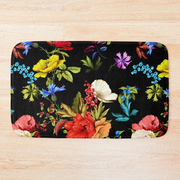 Item preview, Hibiscus roses and colorful flowers floral pattern designed and sold by Rakesh Murugan.