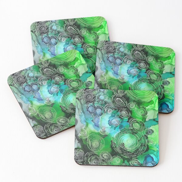 Item preview, Green Circles in motion  designed and sold by Lois Gardiner.