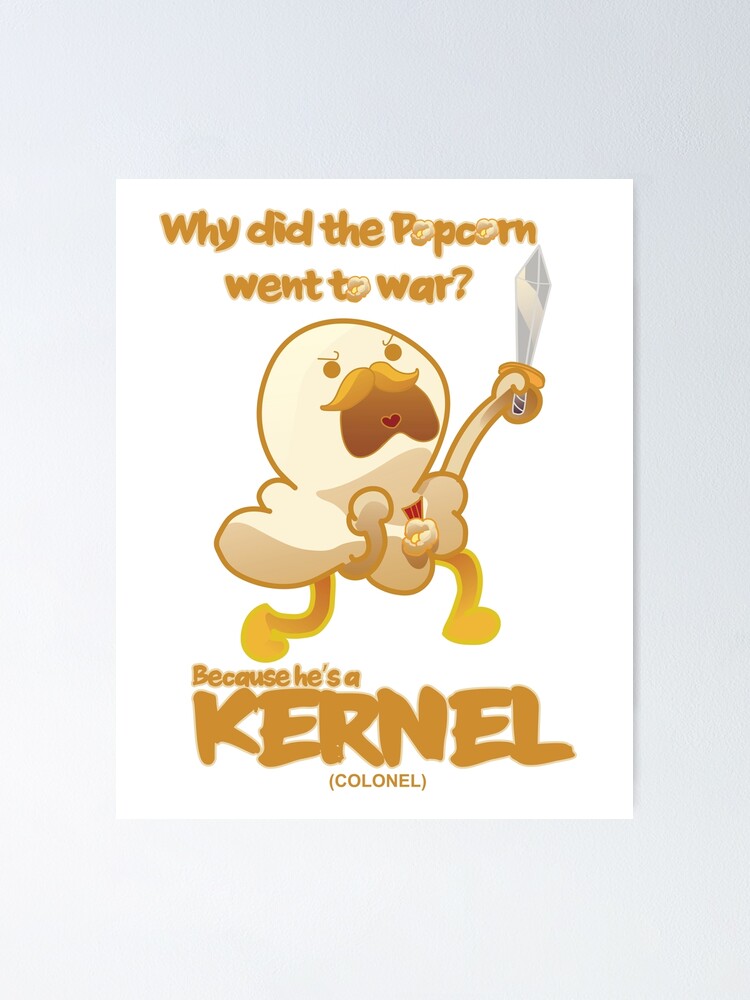 "DAD JOKE (POPCORN)" Poster by Jovenism Redbubble