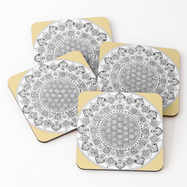 Item preview, Hand drawn mandala - Beehive designed and sold by Augras-art.