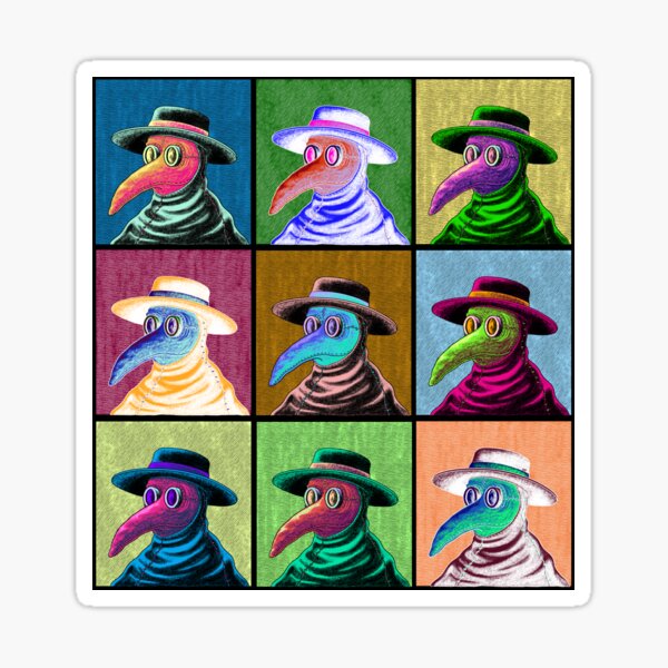 Pop Art Plague Doctor Sticker