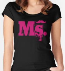 Ms. Mustache2 Women's Fitted Scoop T-Shirt