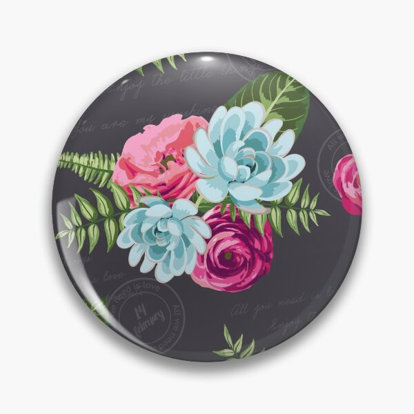Artikelvorschau, Romantisches Floral in Rosa und Blau entworfen und verkauft von headpossum.