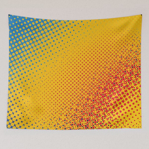 Item preview, Red, Orange, and Blue Halftone Dots Sunset Pattern designed and sold by Art2Me.