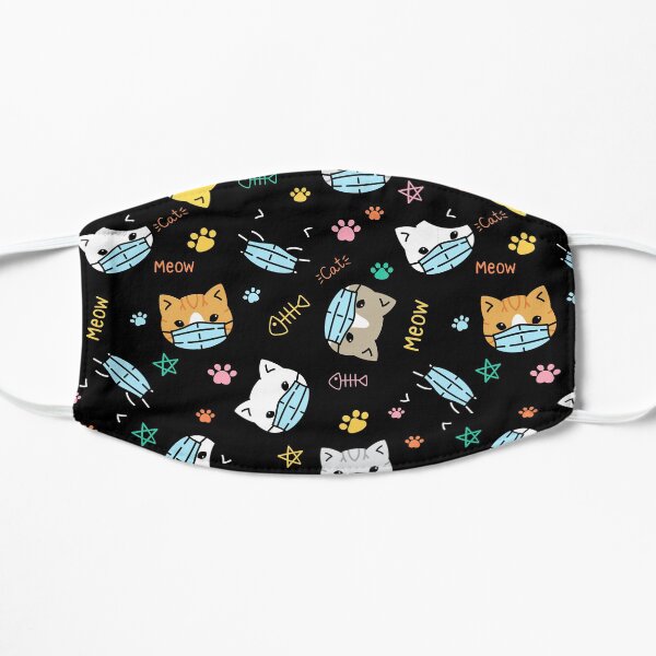 Kawaii Cat Quarantine Flat Mask