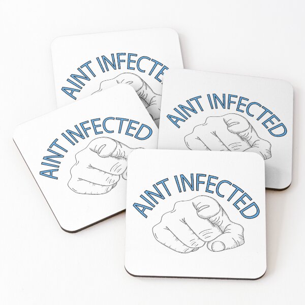 Item preview, You Aint Infected Slim Fit T-Shirt designed and sold by Ms-Nach.