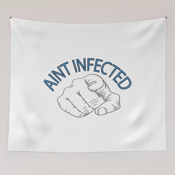Item preview, You Aint Infected Slim Fit T-Shirt designed and sold by Ms-Nach.