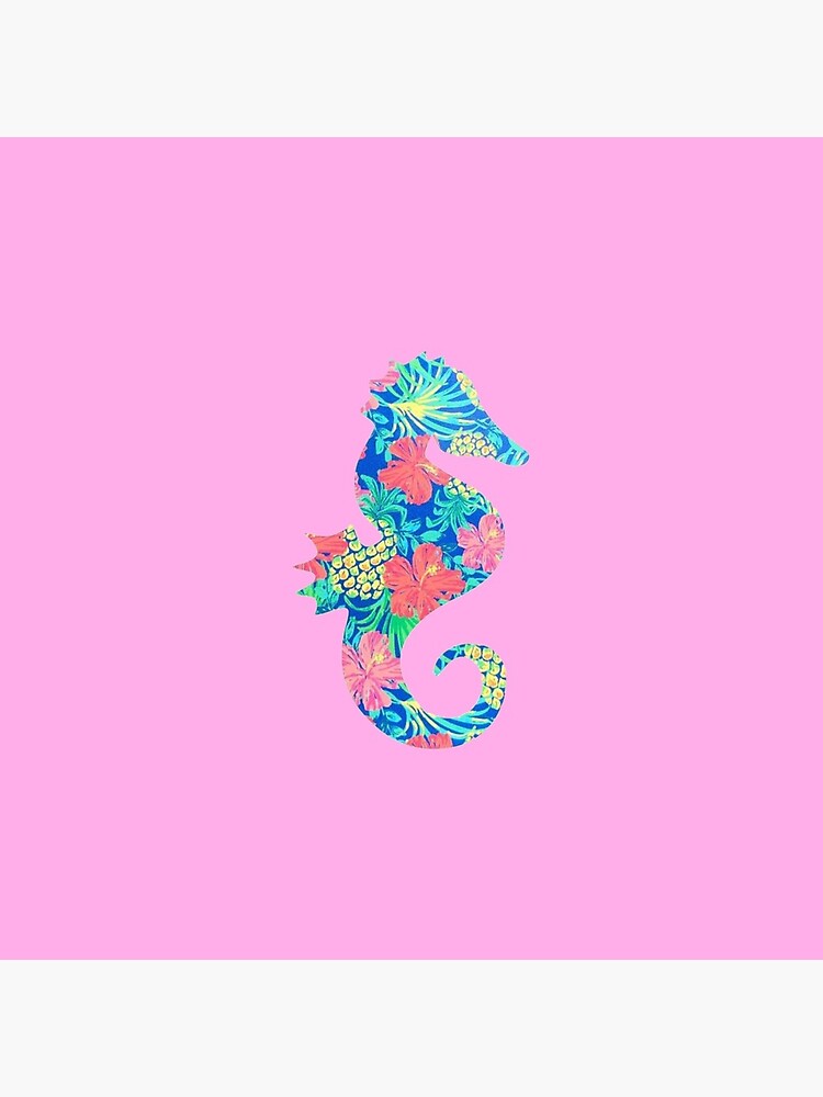 Lilly Pulitzer Seahorse Sticker Pillow for Sale by spokefan Redbubble