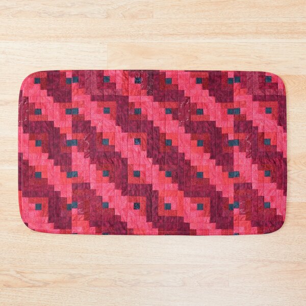 Item preview, Red Log Cabin Quilt designed and sold by Jean Gregory Evans.