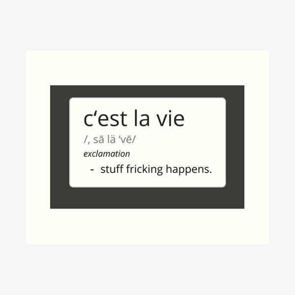 c'est la vie Meaning  Translations by