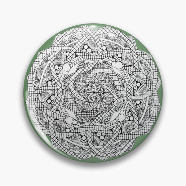 Item preview, Hand drawn mandala - snakes in the garden designed and sold by Augras-art.