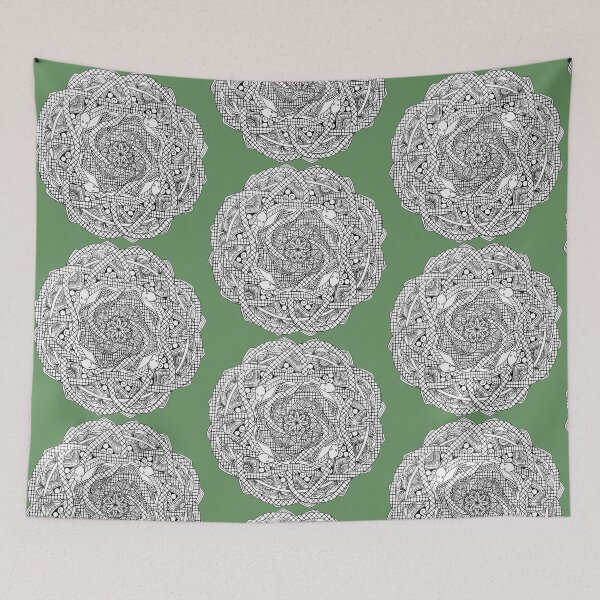 Item preview, Hand drawn mandala - snakes in the garden designed and sold by Augras-art.