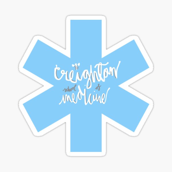 "creighton university ⋆ school of medicine" Sticker by absolutelyart