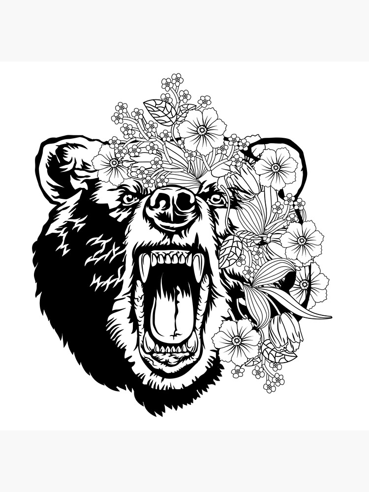 Bear Face or Bear Head Tribal Tattoo Design Stock Illustration   Illustration of ethnic abstract 184158970