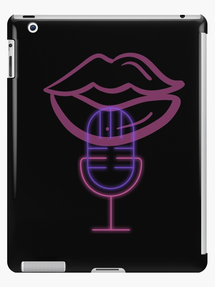 Thumbnail 1 of 2, iPad Case & Skin, ASMR Headphones and Lips designed and sold by SBernadette.