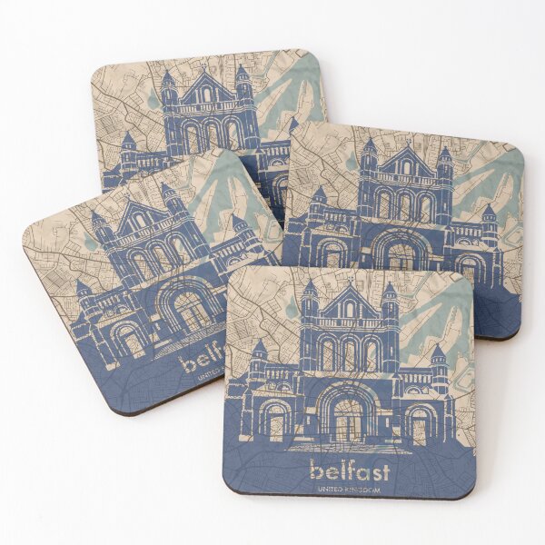 Item preview, Map + Silhouette | Belfast designed and sold by CPTVDesign.