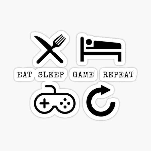 Item preview, Eat Sleep GAME Repeat! designed and sold by inkDrop.
