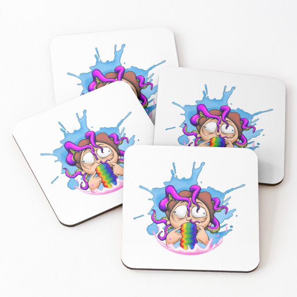 Morty Rainbow Squishy Coasters (Set of 4)
