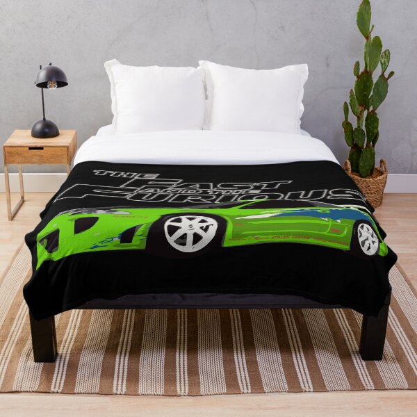 Mitsubishi eclipse DSM kawasaki green Throw Blanket