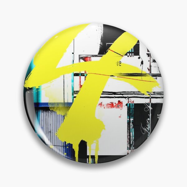 Item preview, Yellow, blue and black abstract urban landscape design designed and sold by ZebEddy.